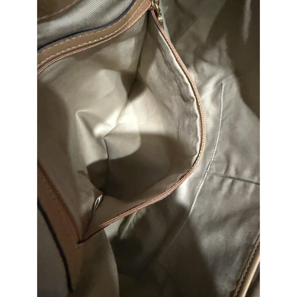 MCM Visetos Cognac 2-Way Tote EUC Fantastic Bag For Fall Plastic on Hardware - Picture 14 of 16